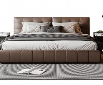 Modern Double Bed-ID:838665016