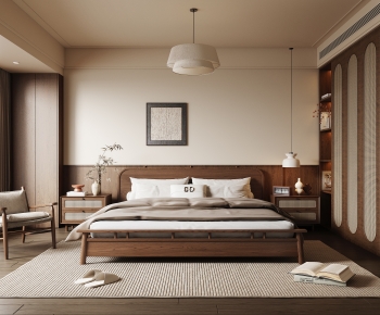 Wabi-sabi Style Bedroom-ID:550997973