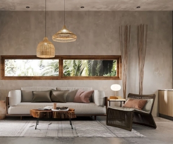 Wabi-sabi Style A Living Room-ID:956007008