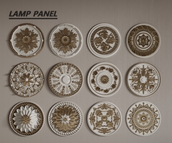 European Style Plaster Carved Top Plate-ID:225604063