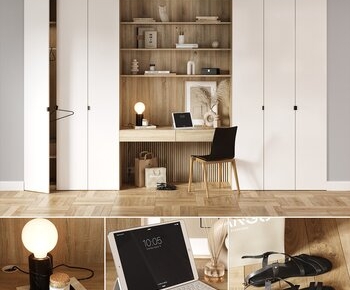 Modern Computer Desk And Chair-ID:465221885