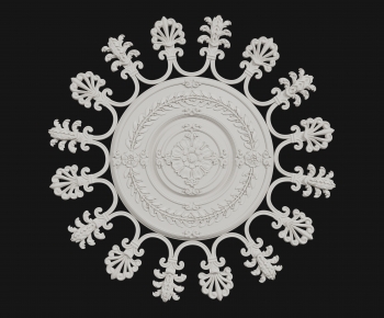 European Style Plaster Carved Top Plate-ID:378169062