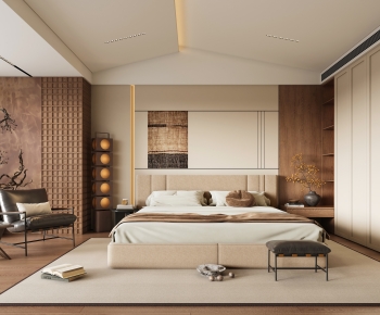 Wabi-sabi Style Bedroom-ID:174500945