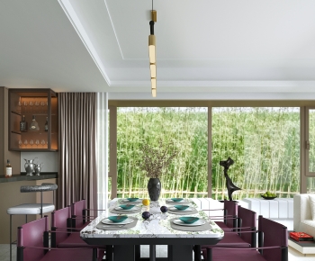 Modern New Chinese Style Dining Room-ID:511857037