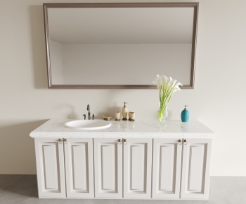 Simple European Style Bathroom Cabinet-ID:123930018