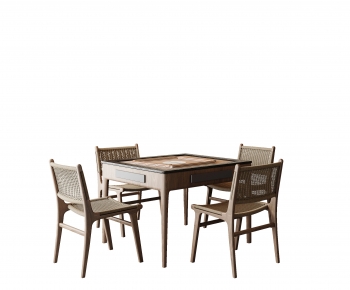 Wabi-sabi Style Mahjong Tables And Chairs-ID:775877954