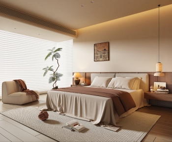 Wabi-sabi Style Bedroom-ID:736469986