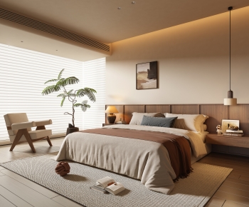 Wabi-sabi Style Bedroom-ID:193803077