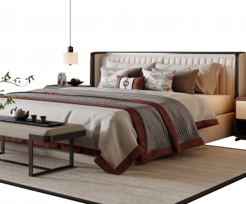 New Chinese Style Double Bed-ID:387892019