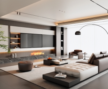 Modern A Living Room-ID:649219043