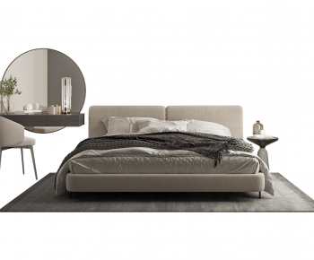 Modern Double Bed-ID:965645073