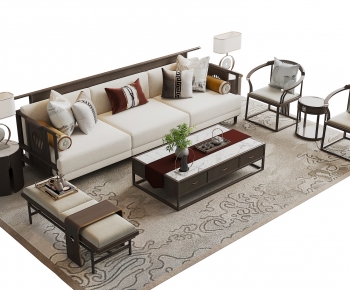 New Chinese Style Sofa Combination-ID:800770046