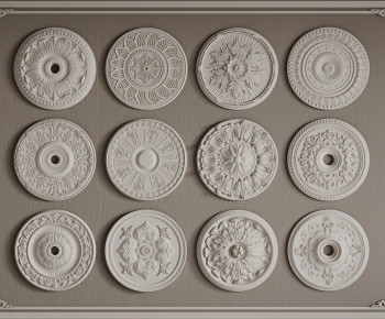 European Style Plaster Carved Top Plate-ID:176599099