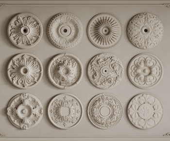 European Style Plaster Carved Top Plate-ID:577219017