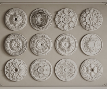 European Style Plaster Carved Top Plate-ID:174202929