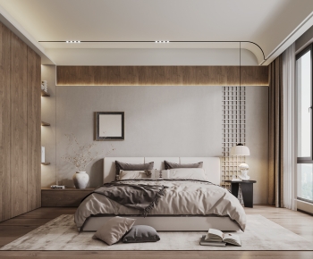 Wabi-sabi Style Bedroom-ID:595640909