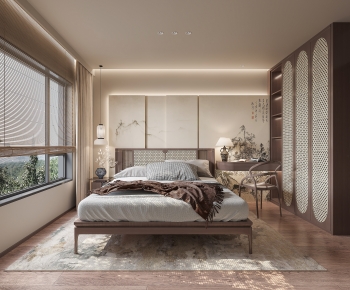 New Chinese Style Bedroom-ID:872379067