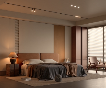 Wabi-sabi Style Bedroom-ID:958693988