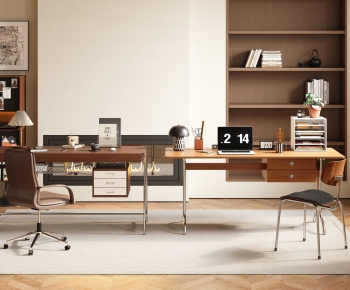 Modern Office Desk And Chair-ID:393718969