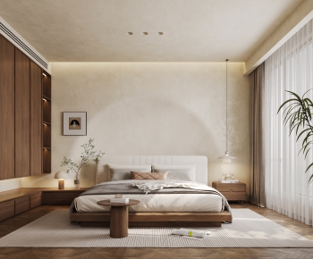 Wabi-sabi Style Bedroom-ID:196185114