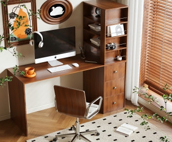 Modern Computer Desk And Chair-ID:870769071