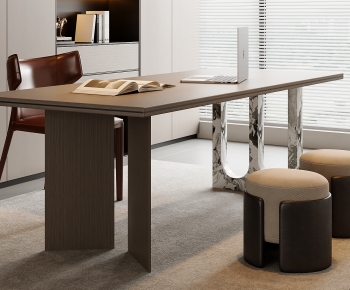 Modern Computer Desk And Chair-ID:131680974