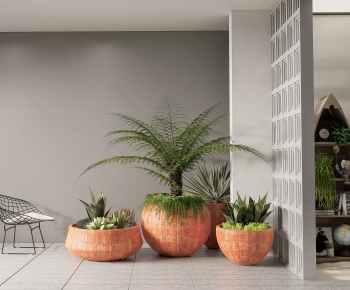 Modern Ground Green Plant Potted Plants-ID:623641019