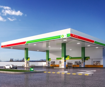 Modern Gas Station-ID:453906065