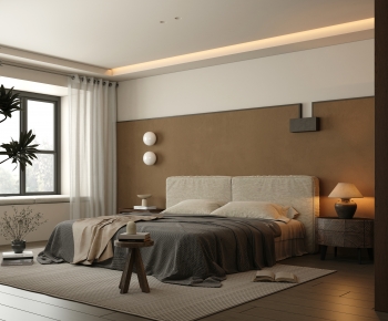 Wabi-sabi Style Bedroom-ID:290738113