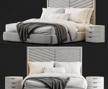 Modern Double Bed-ID:993917945