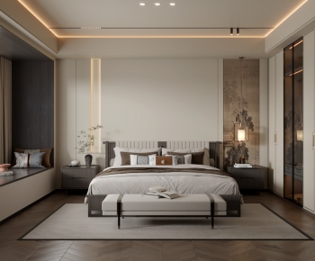 New Chinese Style Bedroom-ID:681365017