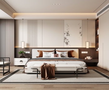 New Chinese Style Bedroom-ID:757946019