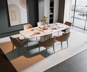 Modern Dining Table And Chairs-ID:559041021