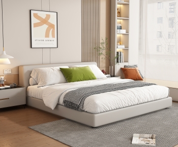 Modern Double Bed-ID:373179913