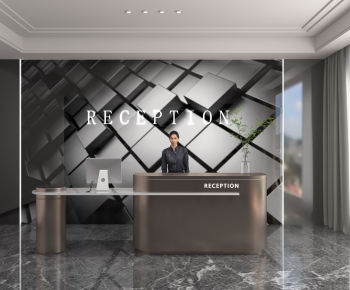 Modern Office Reception Desk-ID:591753018