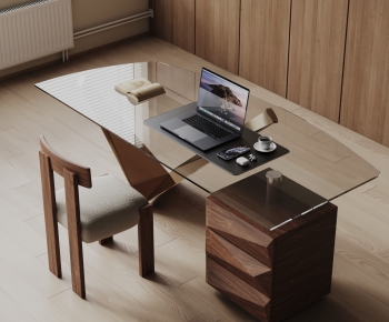 Modern Computer Desk And Chair-ID:224543091