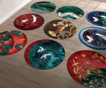 New Chinese Style Circular Carpet-ID:101339106