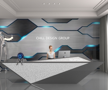 Modern Office Reception Desk-ID:133764981