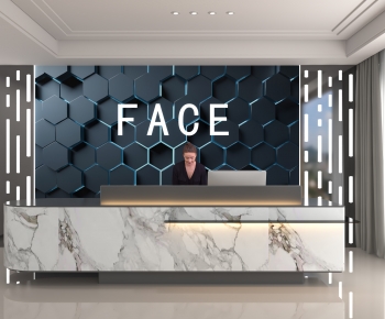 Modern Office Reception Desk-ID:477940089