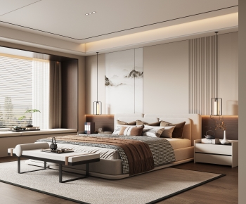 New Chinese Style Bedroom-ID:227459912