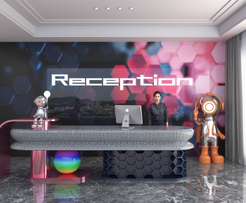 Modern Office Reception Desk-ID:106812006