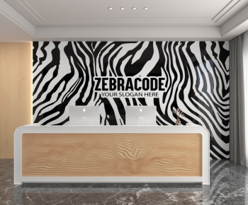 Modern Office Reception Desk-ID:838622096