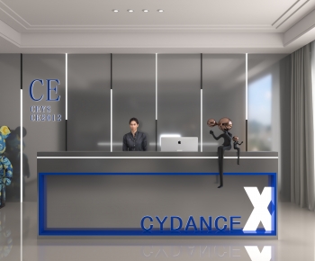 Modern Office Reception Desk-ID:722363003