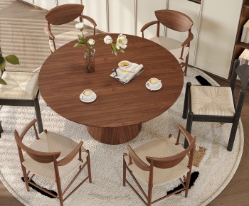 French Style Dining Table And Chairs-ID:740510941