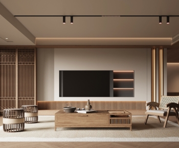 New Chinese Style A Living Room-ID:757169961