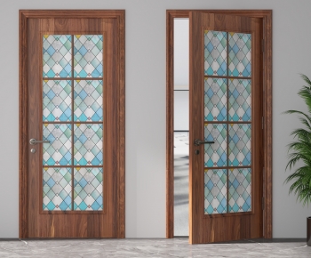 Modern Solid Wood Door-ID:263525967