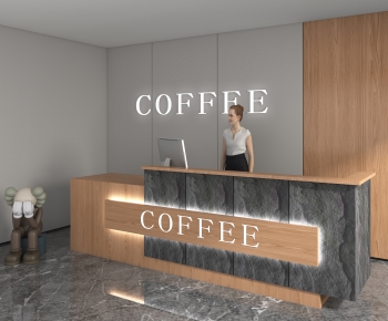 Modern Office Reception Desk-ID:866632944