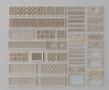 Chinese Style Wooden Screen Partition-ID:122149061