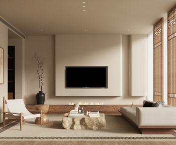 New Chinese Style A Living Room-ID:162384995