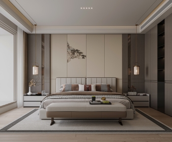 New Chinese Style Bedroom-ID:363946913